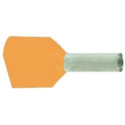 Détails visibles de Embout de câblage double préisolé 2x4mm² orange pour Embouts de câblage