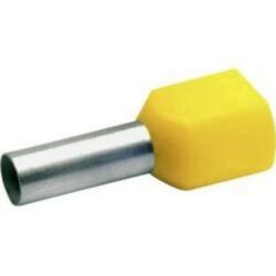 Détails visibles de Embout de câblage double préisolé 2x6 mm² jaune pour Embouts de câblage