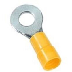 MECATRACTION - Oeillet cuivre isolé PA jaune 4-6mm² borne de raccord M10 DIN 46237 - BE6M105D