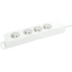 MEERV.KONTAKTDOZEN + SNOEREN 2 - bloc multiprise 4x 16A 2P+A (broche de terre) avec cordon 5m blanc - 433040150