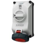 MENNEKES - DUOi PRISE MURALE 32A5P6H400V ROUGE IP69 - M5614506N