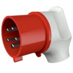 MENNEKES - Fiche coudée 32A 5P 6H 400V rouge IP44 - M3266