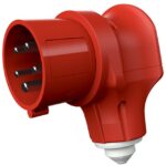 MENNEKES - Fiche coudée VarioTOP 16A 5P 6H 400V rouge IP44 - M3980