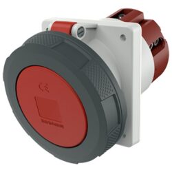 Détails visibles de Prise à encastrer 125A 5 pôles 400V IP67 rouge M216A pour Prises à encastrer CEE