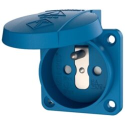 Détails visibles de Prise à encastrer 16A 2P+T 230V IP44 avec couvercle pour Prises à encastrer CEE