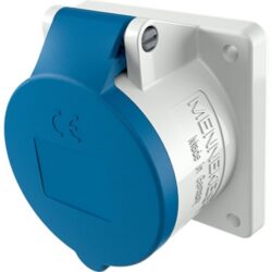 Détails visibles de Prise à encastrer droite 16A 230V IP44 bleue M1668 pour Prises à encastrer CEE