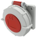 MENNEKES - Prise à encastrer 16A 5P 6H 400V rouge IP67 avec TwinCONTACT - M1131