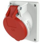 MENNEKES - Prise à encastrer 32A 5P 6H 400V rouge IP44