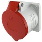 MENNEKES - Prise à encastrer 32A 5P 6H 400V rouge IP44