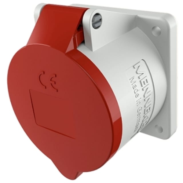 MENNEKES - Prise à encastrer 32A 5P 6H 400V rouge IP44 MENNEKES - Prise à encastrer 32A 5P 6H 400V rouge IP44