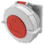MENNEKES - Prise à encastrer 32A 5P 6H 400V rouge IP67