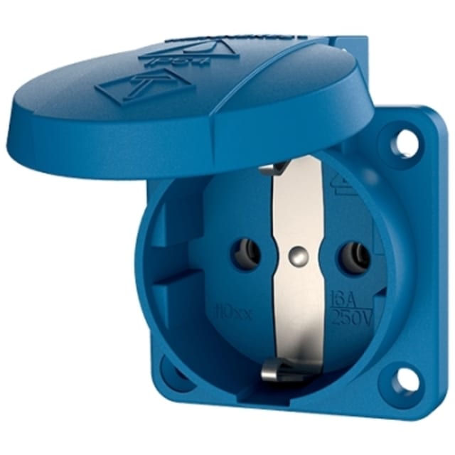 MENNEKES - Prise à encastrer SCHUKO 16A 2P+T 230V bleu/gris IP54 avec couvercle rabattable - M11031 MENNEKES - Prise à encastrer SCHUKO 16A 2P+T 230V bleu/gris IP54 avec couvercle rabattable - M11031