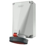 MENNEKES - Prise murale 125A 5P 6H 400V rouge IP67 - M143