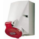 MENNEKES - Prise murale 16A 5P 6H 400V rouge IP44