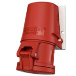 MENNEKES - Prise murale 32A 5P 6H 400V rouge IP44