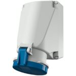MENNEKES - Prise murale 63A 4P 9H 230V bleu IP44 avec SoftCONTACT - M1140A