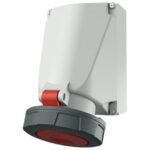 MENNEKES - Prise murale SoftCONTACT 63A 5P 6H 400V rouge IP67 - M136A