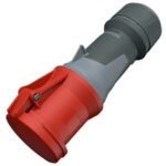 MENNEKES - Prolongateur PowerTOP Xtra 63A 5P 6H 400V rouge IP44 avec SoftCONTACT - M14112