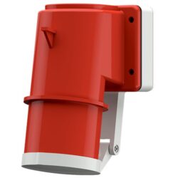 Détails visibles de Socle connecteur mural 32A 5P 400V IP44 rouge M412 pour Socles CEE