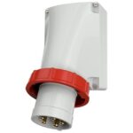 MENNEKES - Socle connecteur 63A 5P 6H 400V rouge IP67 - M361