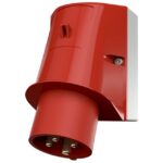 MENNEKES - Socle connecteur mural 16A 4P 6H 400V rouge IP44 - M336
