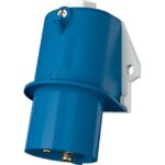 MENNEKES - WandSocle connecteur 16A 3P 6H 230V bleu IP44 sans couvercle rabattable - M844