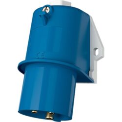 MENNEKES - WandSocle connecteur 16A 3P 6H 230V bleu IP44 sans couvercle rabattable - M844