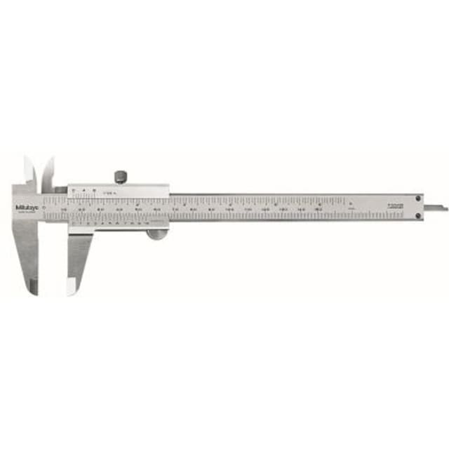 MITUTOYO Pied à coulisse à vernier 150 mm Pied à coulisse à vernier 150 mm précision 0,05 mm avec becs de mesure et règle graduée en acier