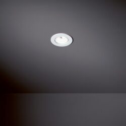 Spot encastrable rond blanc en aluminium pour ampoule GU5.3 MR16