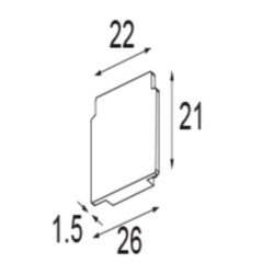 MODULAR - Pista Track 48V Surface Endplates (2) Champagne - 13411017