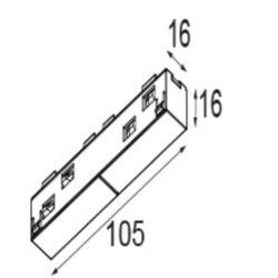 MODULAR - Pista track 48V electrical (recessed/surface) connection 180° white struc - 13411309