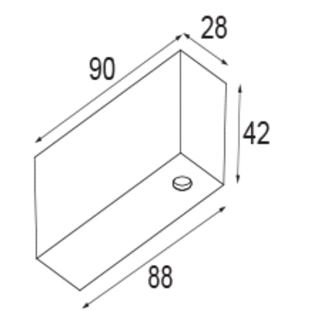 MODULAR Pista câble d’alimentation rail 48V Boîtier noir pour câble d’alimentation rail 48V avec dimensions 90 88 42 mm