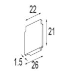 MODULAR - Pista track 48V surface endplates (2) Bl - 13411032