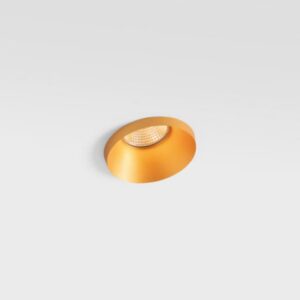 Spot encastrable rond doré mat avec réflecteur orientable
