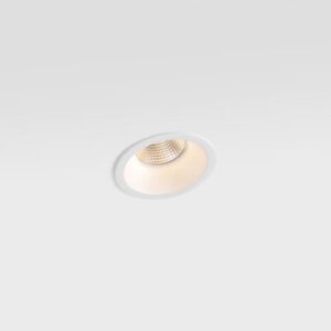 Spot encastrable LED blanc rond 2700K avec optique orientable et finition encastrée