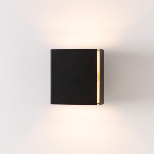 MODULAR Split Applique murale LED Applique murale LED noire rectangulaire avec éclairage indirect latéral
