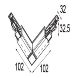 MODULAR - Track connector outside 90° dali noir - 14210902