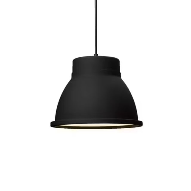 MUUTO Suspension Studio noire E27 Suspension noire en métal avec douille E27 et câble central