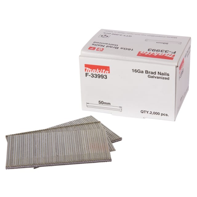 Makita - Clous de finition (brads) 16Ga Longueur 50 mm Epaisseur 1 Makita - Clous de finition (brads) 16Ga Longueur 50 mm Epaisseur 1