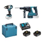 Makita - Kit LXT® comprenant: DDF489 + DHR243 + 2x BL1850 + DC18RC + MakPac. - DLX2522TJ