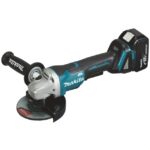 Makita - Meuleuse 18V avec Interrupteur à levier 125mm + 1 DC18RC + 2 x BL1850 + Makpac - DGA508RTJ