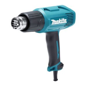 Pistolet à air chaud Makita 1600 W bleu et noir avec buse métallique et poignée pistolet