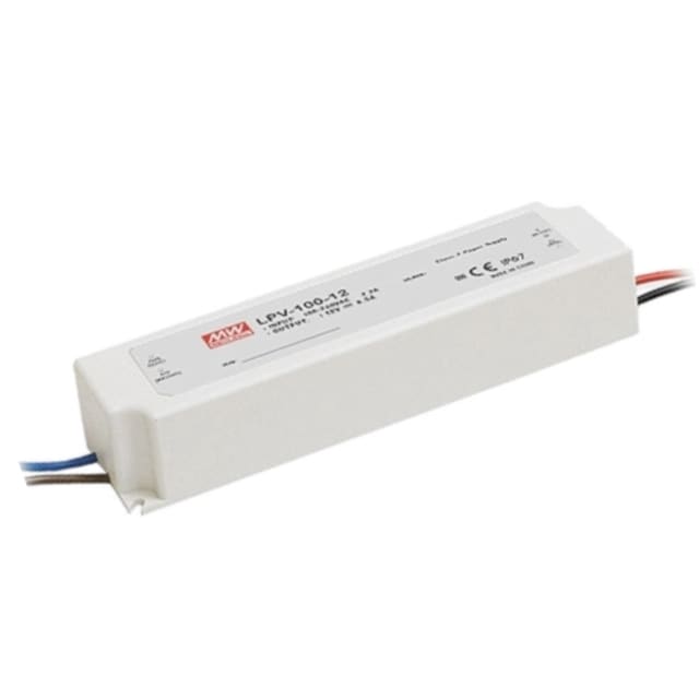 Mean Well LPV-100-12 Alimentation LED 100W Bloc d alimentation LED 12V 100W étanche avec câbles de sortie et entrée