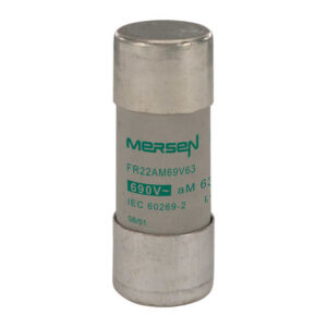 Mersen - Fusible cylindrique 22x58 aM 63A 690V sans voyant - C215650