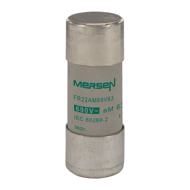 Mersen - Fusible cylindrique 22x58 aM 63A 690V sans voyant - C215650 Mersen - Fusible cylindrique 22x58 aM 63A 690V sans voyant - C215650