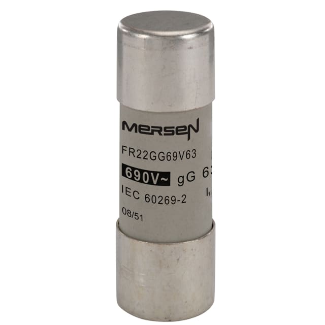 Mersen - Fusible cylindrique 22x58 gG 63A 690V sans voyant - Y215646 Mersen - Fusible cylindrique 22x58 gG 63A 690V sans voyant - Y215646