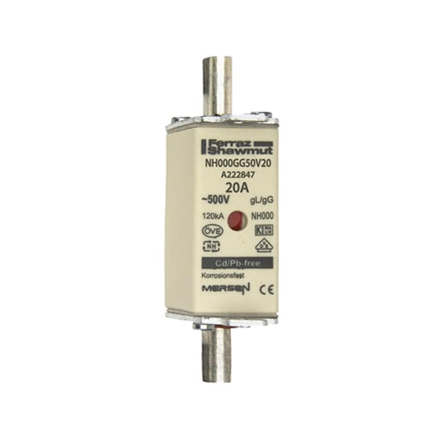 Mersen - Fusibles à couteau taille 000 gG 500V 20A - A222847 Mersen - Fusibles à couteau taille 000 gG 500V 20A - A222847