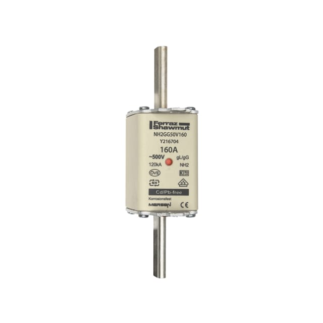 Mersen - Fusibles à couteau taille 2 gG 500V 160A - Y216704 Mersen - Fusibles à couteau taille 2 gG 500V 160A - Y216704