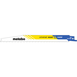 Lame de scie sabre bois et métal 200 x 1,25 mm, configuration visible