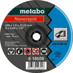 Détails visibles de Disque à tronçonner acier Novorapid 125 x 1 x 22,23 mm pour Disques de coupe
